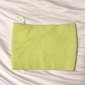 Neon yellow tube top. From Kendall and Kylie